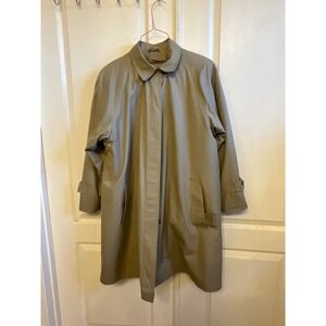 London Fog Vintage Khaki Trench Coat Zip Out Thermolite Liner Made in USA Tan XL